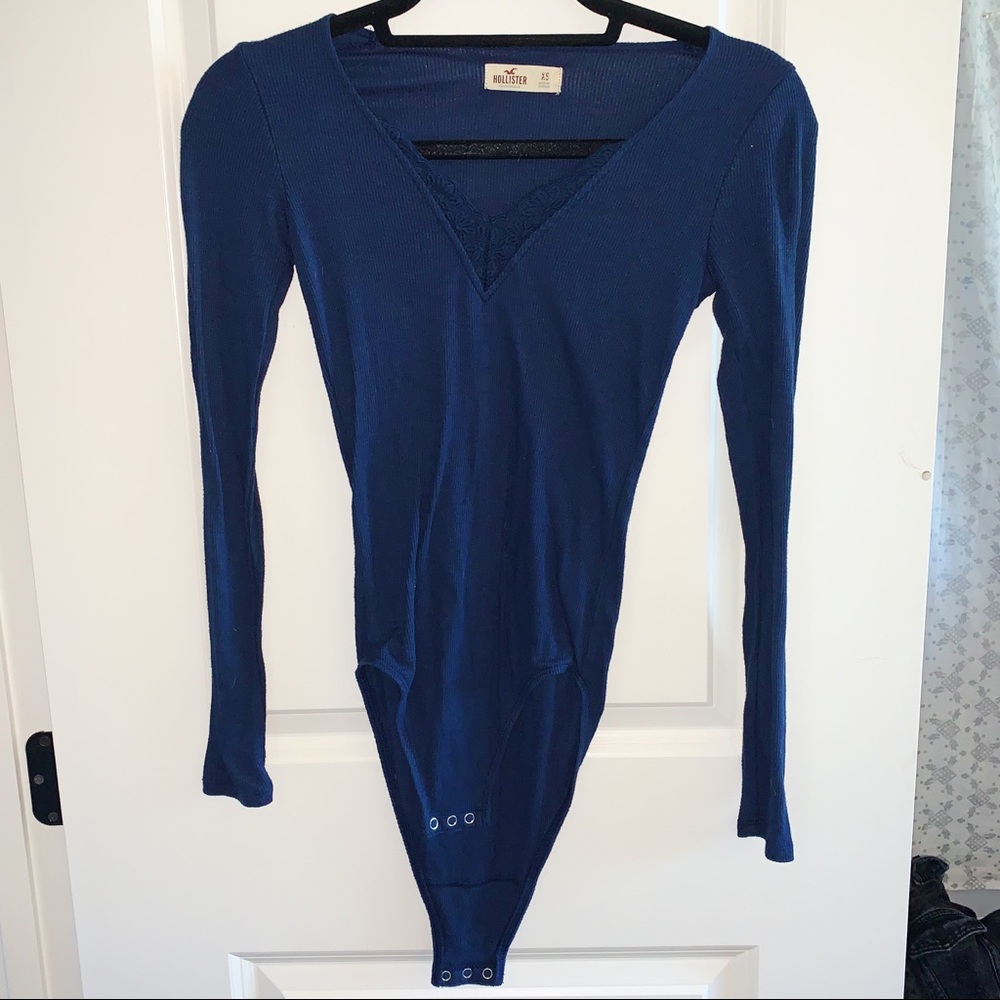 Hollister XS Navy Blue Bodysuit